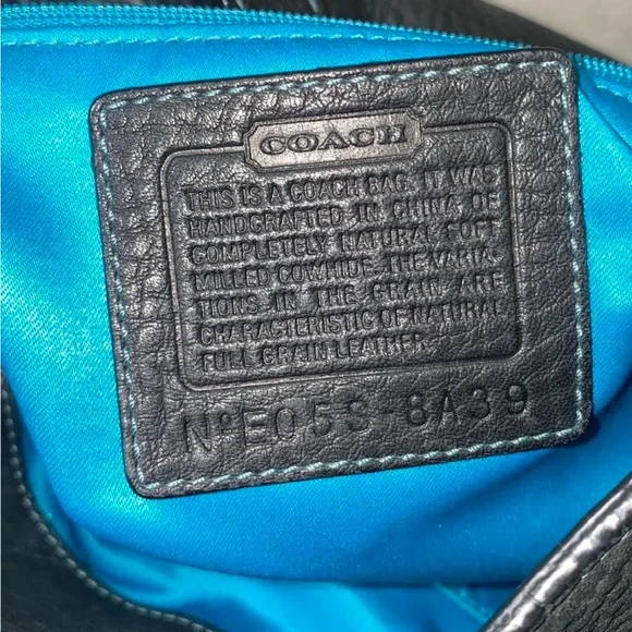 2005 Vintage Coach Chelsea 8A39 black pebbled leather shoulder bag - Picture 4 of 8